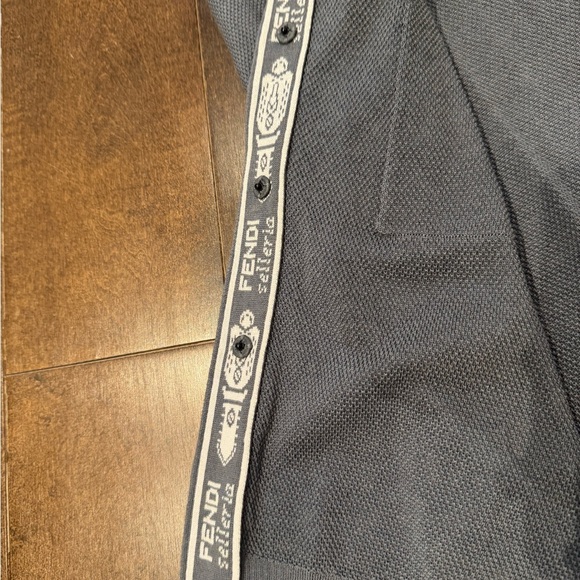 Fendi Charcoal Cardigan with Ivory Lace Trim - Picture 5 of 9